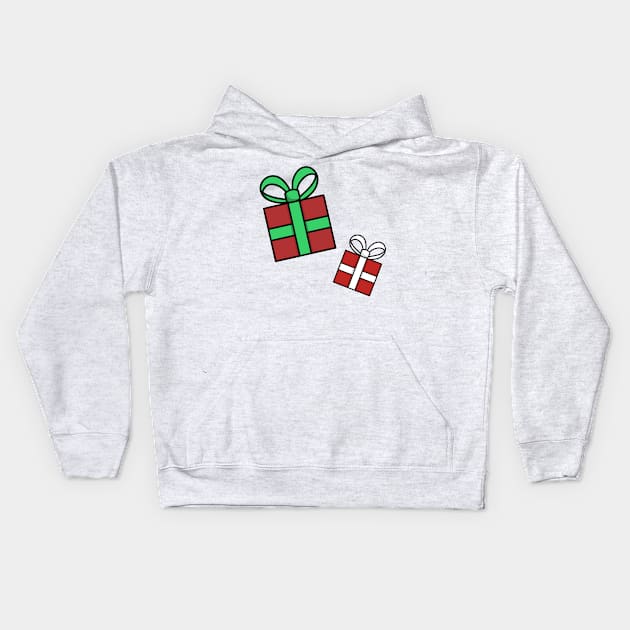 Christmas Presents Kids Hoodie by Reeseworks